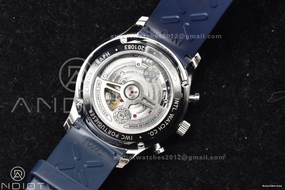 White IW3716 Z+F Edition Strap Dial Best Chrono A Blue WeatherProof Blue 1011 Portuguese Rubber 1:1 on 0922